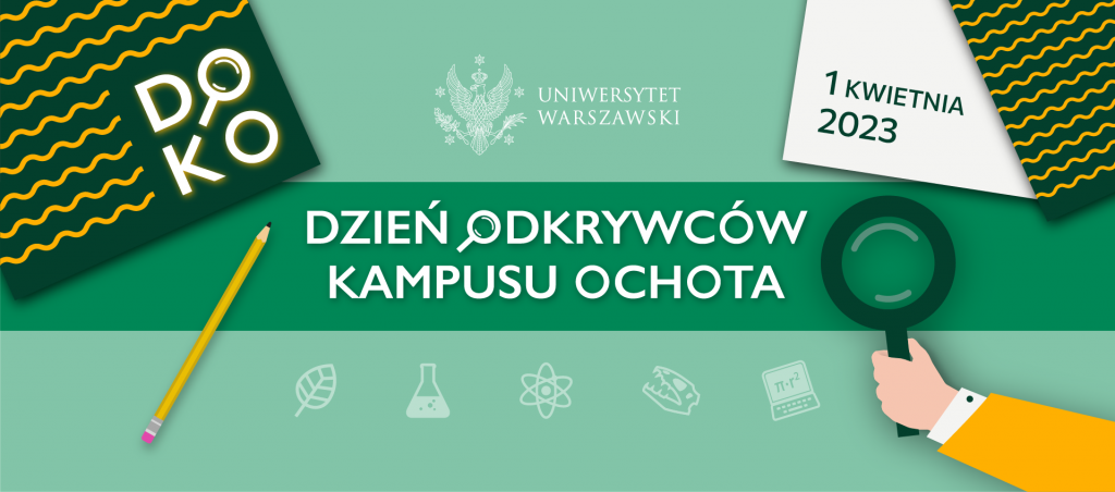 Dzień odkrywców kampusu Ochota – 1 kwietnia 2023 – grafika promująca